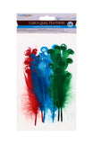 6 PC CURLY-QUILL FEATHERS MULTI