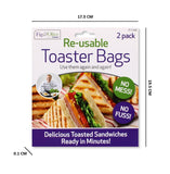 2 PACK RE-USABLE TOASTER BAGS