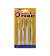 4PC TWEEZER SET