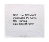 DISPOSABLE PE APRON 100PK