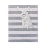SILVER STRIPE LARGE GIFT BAG