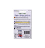 2PK RETRO GLASS SALT & PEPPER SET