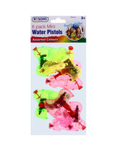 RYSONS 6PK ASSORTED MINI WATER PISTOLS