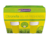 2PK 151 CHATSWORTH CITRONELLA GEL AIR FRESHENERS