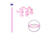 GLASS BEADS 12.7 CM STRAND PINK