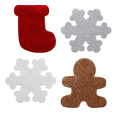 XMAS GLITTERED FOAM SHAPES ASSORTED