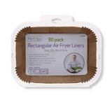 30PK RECTANGULAR AIR FRYER LINERS 22 x 14 x 4.5CM