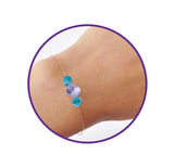 9 PC ETCHED GLASS BEADS ELEGANT