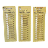 PACK OF 12 BABY NAPPY PINS