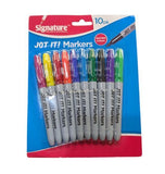 10PK FINE TIP COLOURED MARKER PEN