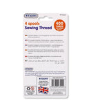 4PC SEWING THREAD BLACK & WHITE