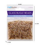 GLASS BUGLE BEADS GOLD NUGGET