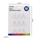 12PK SELF ADHESIVE HOOKS