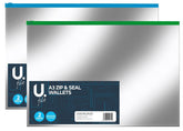 2PK ASSORTED LARGE ZIP & SEAL WALLETS