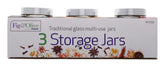 3PK GLASS STORAGE JARS