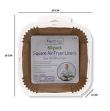 30PK SQUARE AIR FRYER LINERS 16 x 16 x 4.5 CM