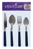 4PC ASSORTED PLASTIC CUTLERY SET