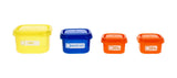 7PC PLASTIC FOOD CONTAINER W/STICKERS