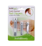 ASSORTED 3PK NAIL CLIPPERS