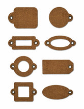 8 PC TAG MEDLEY BURLAP