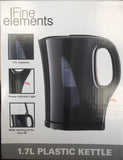FINE ELEMENTS 1.7L CORDLESS KETTLE BLACK 2200W