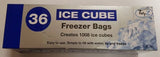 36PK TIDYZ ICE CUBE FREEZER BAGS