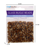 GLASS BUGLE BEADS COLA MIX