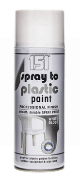 400ML 151 SPRAY TO PLASTIC PAINT  WHITE GLOSS