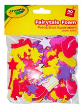 80PK CRAYOLA ASSORTED PEEL & STICK FAIRY TALE FOAM