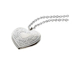 SILVER HEART LOCKET NECKLACE