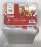 MAX HOUSE WARES 1000ML FOOD STORAGE CONTAINERS WITH LIDS 4 PACK CLEAR