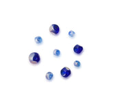 9 PC ETCHED GLASS BEADS REGAL