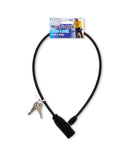 ASSORTED WIRE COATED BIKE LOCK W/ 2 KEYS