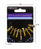 CRYSTAL ELEMENTS GLASS BEADS GOLD