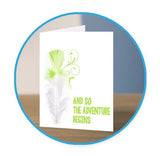 12 PC COLOR-TIP FEATHERS WHITE W/MINT GREEN