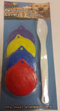 PET TOUCH PET FOOD CAN COVERS WITH SPOON 4 PACK