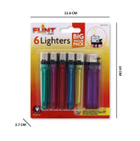 6PK DISPOSABLE FLINT LIGHTER