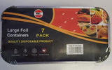 MAX HOUSE WARES LARGE DISPOSABLE FOIL CONTAINERS WITH LIDS 7 PACK