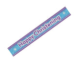 HAPPY CHRISTENING FOIL BANNER