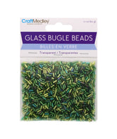 GLASS BUGLE BEADS GOING GREEN