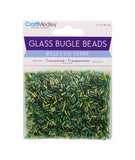 GLASS BUGLE BEADS GOING GREEN