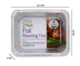 2PK FOIL ROASTING TINS
