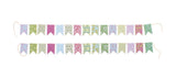 2PK MINI PENNANT FLAGS VINTAGE CHIC