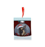 Santa Paws Glass Bauble German Shepard