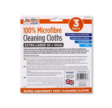 3 PACK MICROFIBRE CLEANING CLOTHS
