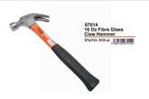JAK 16OZ CLAW HAMMER WITH FIBREGLASS HANDLE