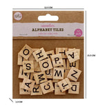 30PK WOODEN ALPHABET LETTER TILES