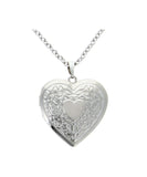 SILVER HEART LOCKET NECKLACE