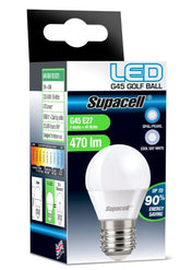 SUPACELL E27 LED GOLF BULB 5W COOL WHITE
