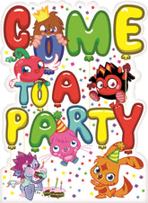 MOSHI MONSTERS 6 INVITE CARDS W/ENVELOPES